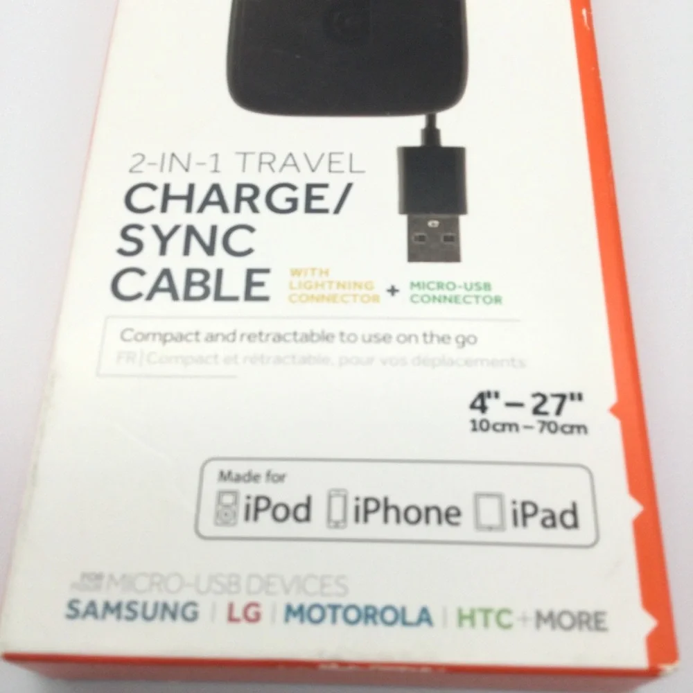- Griffin 2 - in - 1 travel charge cable. New 3pk